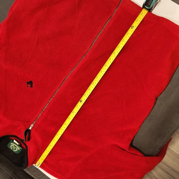 Vintage Disney Golf Fleece Jacket Mens XL Red Collection Pockets Full Zip Up - Picture 8 of 10